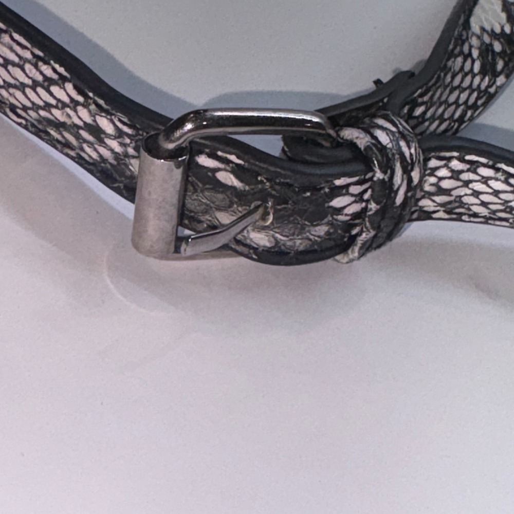 Crossbody Bag Blexi Womens Black White Snakeskin Steve Madden - Picture 10 of 14